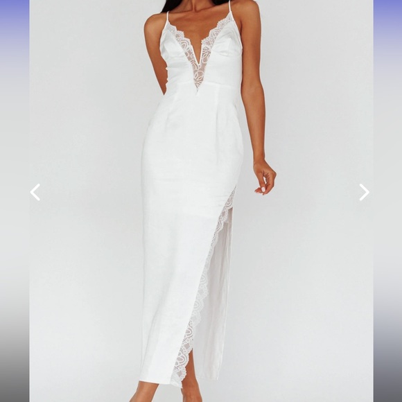 Selfie Leslie Lace Midi Dress White - Picture 7 of 9